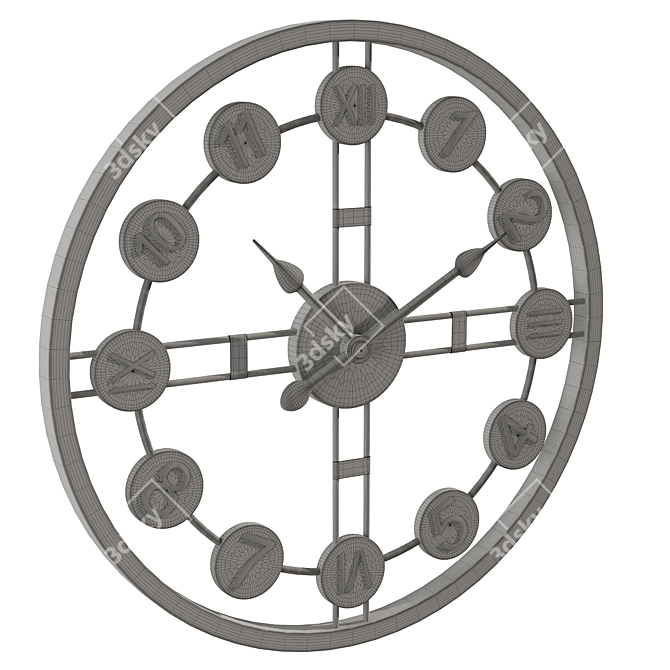 Sleek Desktop Clock Design 3D model image 5