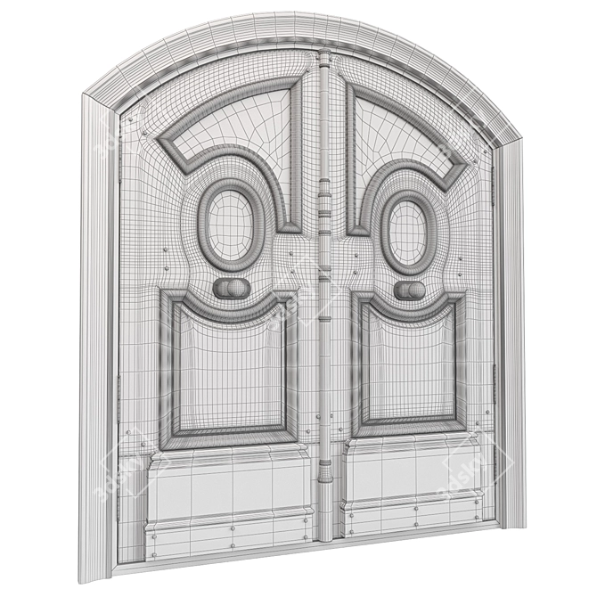 Classic Tempera 3D Door 77 3D model image 4