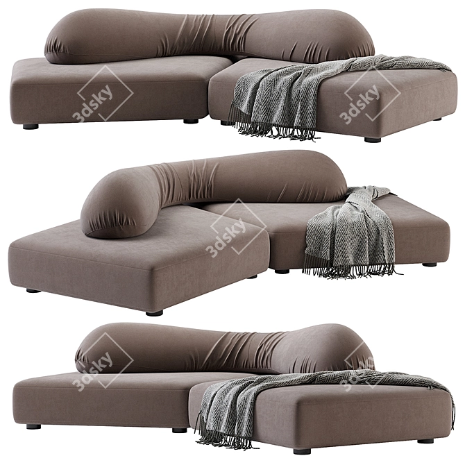 Modern EDRA Sofa with Style 3D model image 1