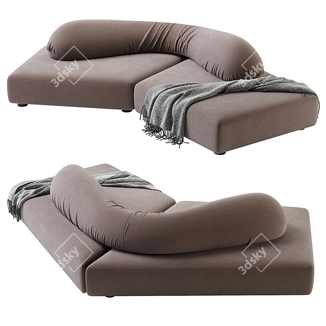 Modern EDRA Sofa with Style 3D model image 2