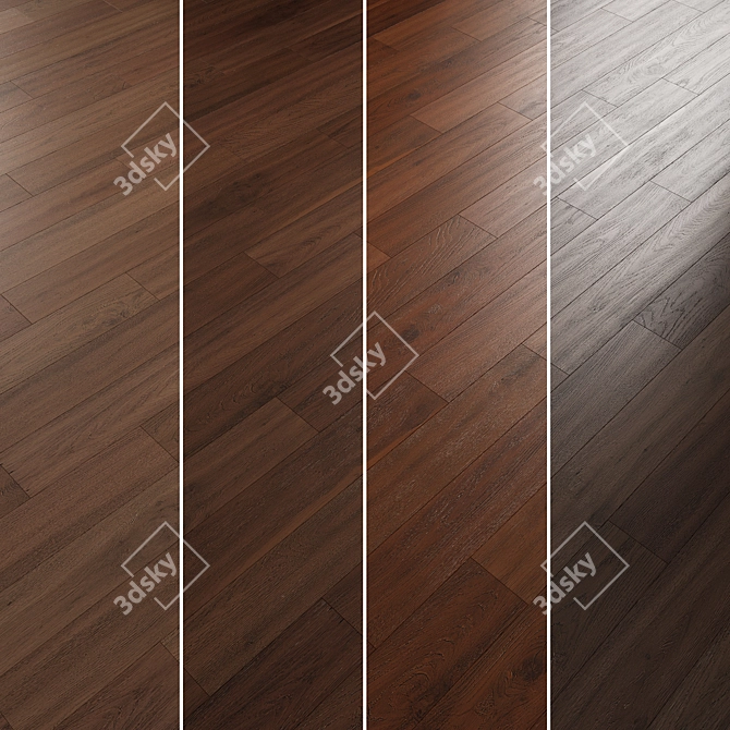 Oak Parquet Flooring Collection 3D model image 3