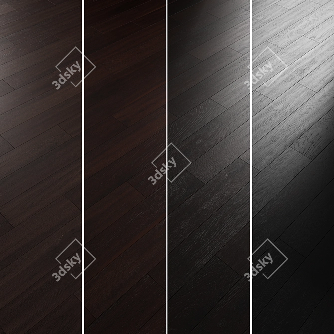 Oak Parquet Flooring Collection 3D model image 4