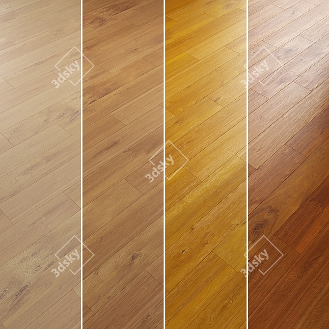 Oak Parquet Flooring Collection 3D model image 2