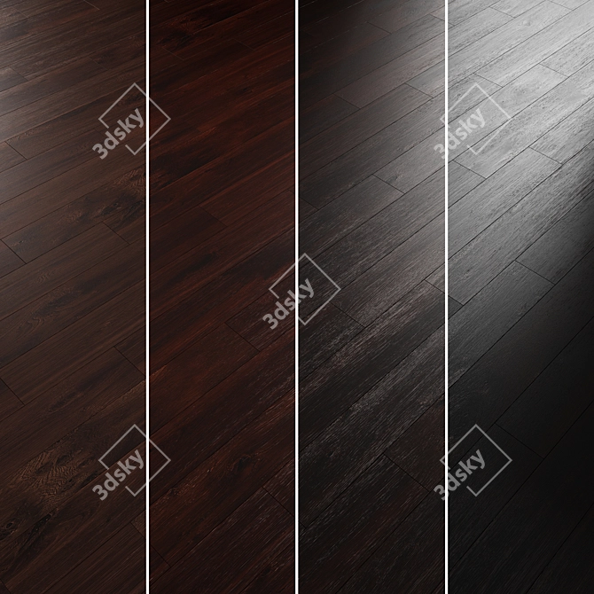 Oak Parquet Flooring Collection 3D model image 4