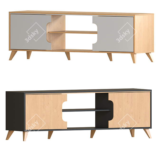 Modern TV Stand - 4 NOVA 3D model image 1