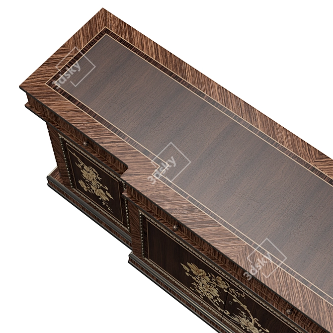 Exquisite Bellotti 1370 Sideboard in Bronzed Wood 3D model image 4