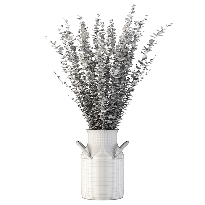 Lush Eucalyptus Bundle in Vase 3D model image 3