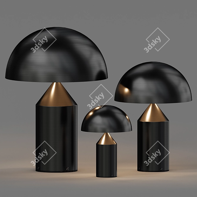 Sleek Metal Table Lamp 3D model image 2