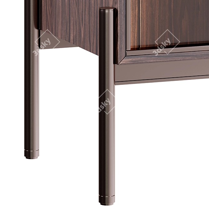 Rosewood Superquadra Display Cabinet 3D model image 2