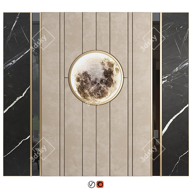 Versatile Wall Panel Decor Module 3D model image 1