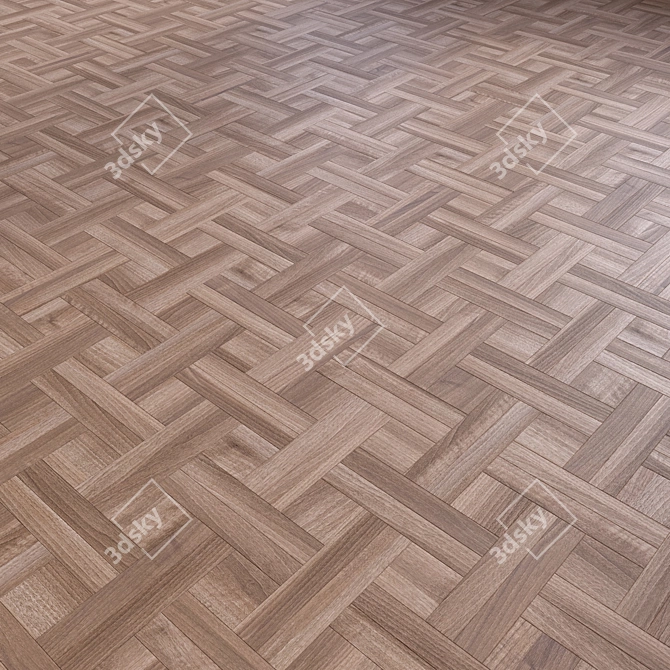 High-Quality Wood Floor 3D Model 3D model image 2