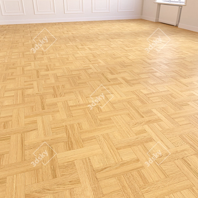 High-Quality Wood Floor 3D Model 3D model image 5