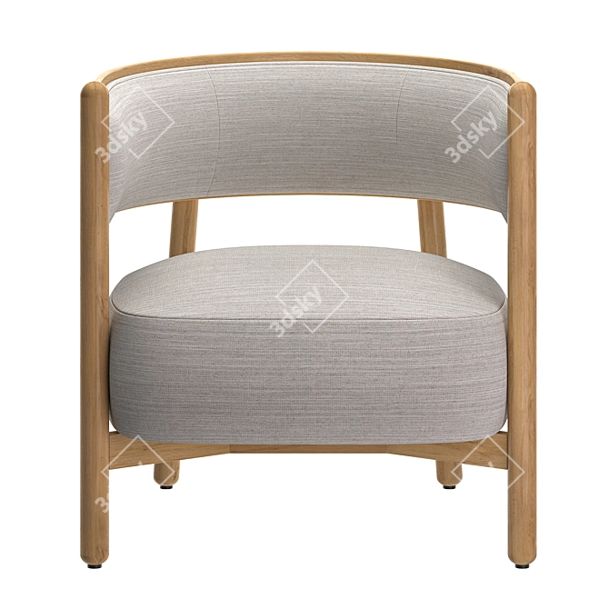 Natesse Armchair Scandinavian Style 3D model image 2