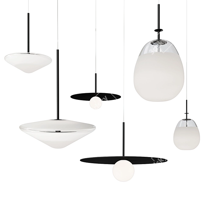 Modern LED Pendant Lamp Collection 3D model image 1