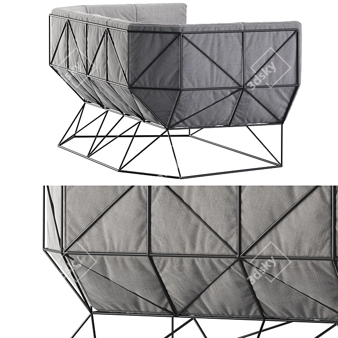 Modern FOXHOLE Sofa Design 3D model image 5