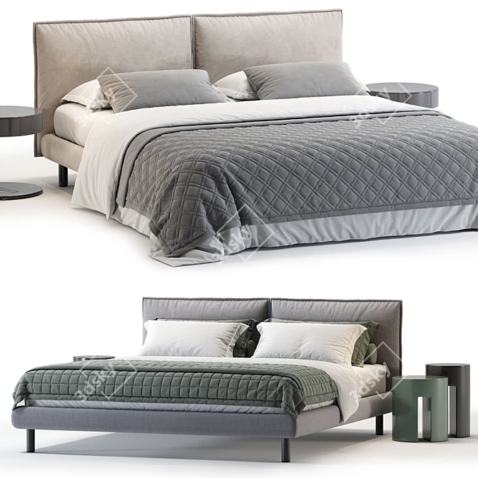 Meridiani Oliver Bed Model Set 3D model image 1