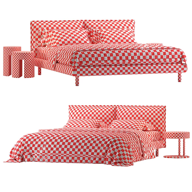 Meridiani Oliver Bed Model Set 3D model image 4