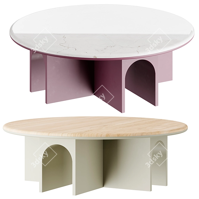 Modern Arcolor Coffee Table 3D model image 1