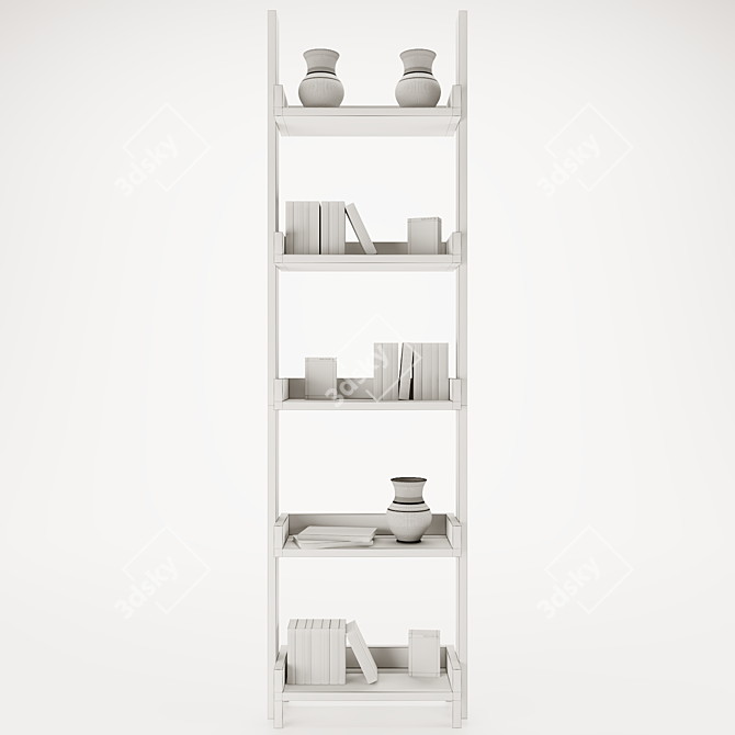 Authentic Austen Wood Bookcase 3D model image 3