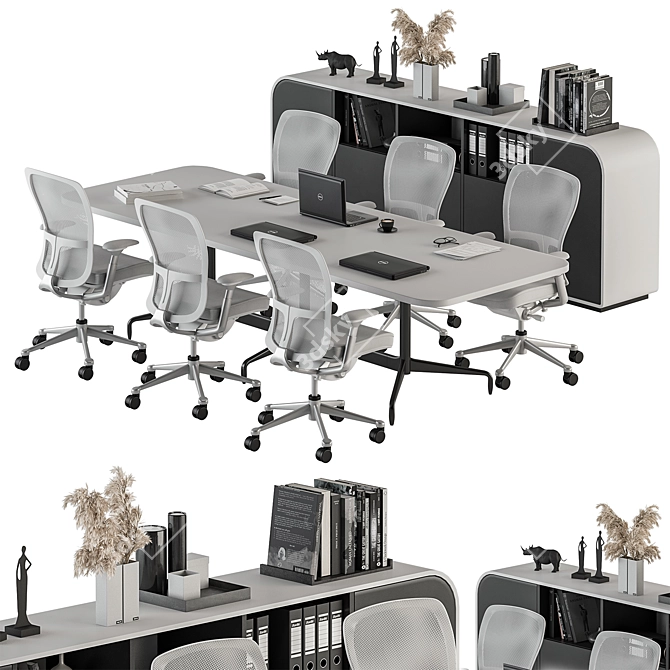 Office Meeting Table 374 3D model image 1