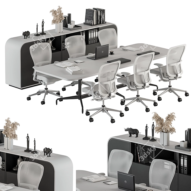 Office Meeting Table 374 3D model image 2