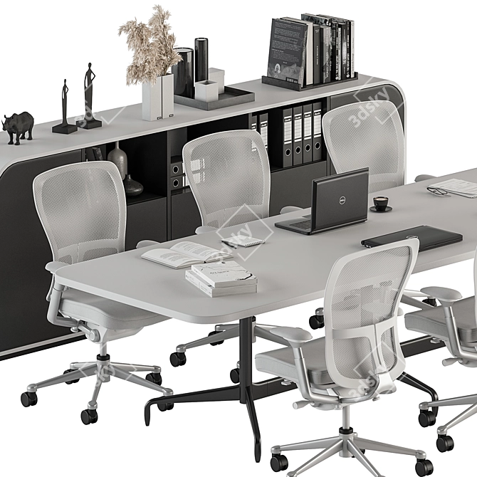 Office Meeting Table 374 3D model image 4