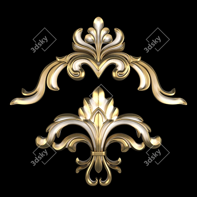 Elegant 3D Ornament Modeling Kit 3D model image 3