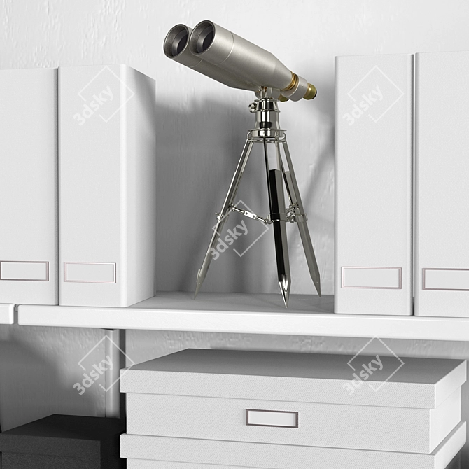 Workspace Organization Set: Wall & Desk Storage 3D model image 5