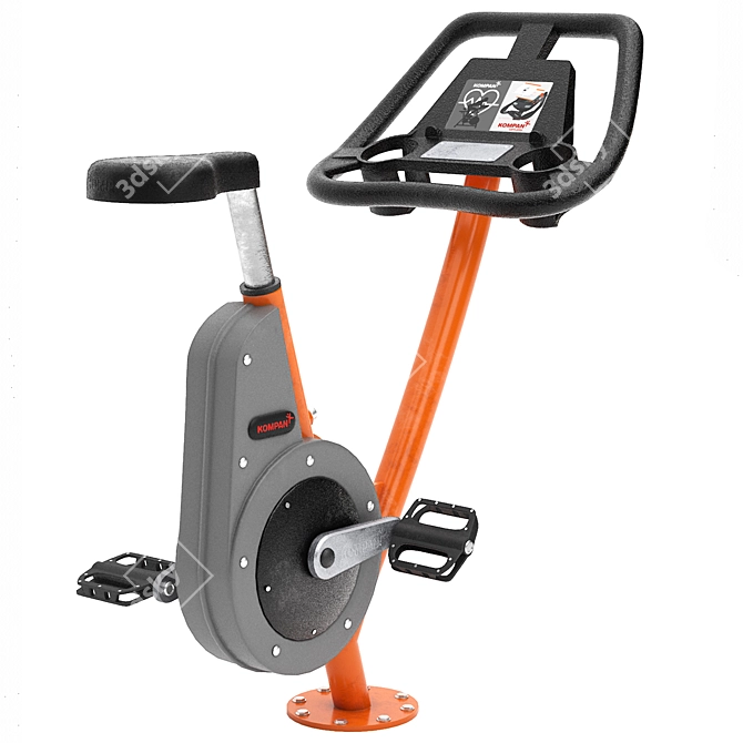 Outdoor Cardio Spin Bike 3D model image 4