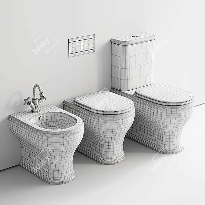 Azzurra Ceramica Charme Collection 3D model image 5