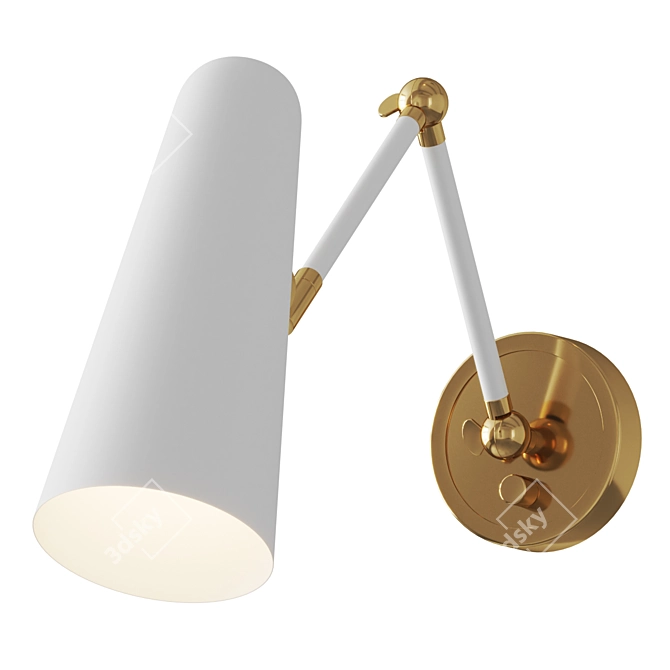 Sleek Blink Swing Arm Sconce 3D model image 2