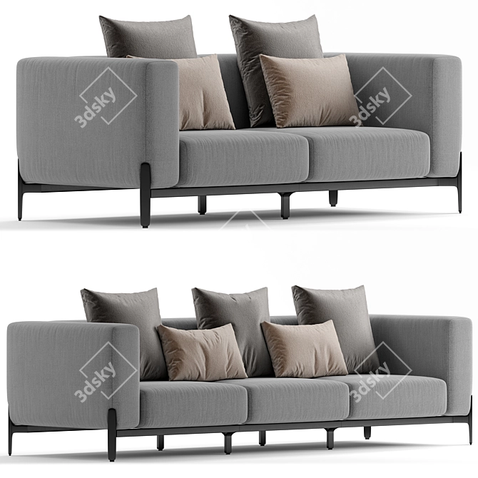 Modern Myyour Push 2-Seater Sofa 3D model image 1