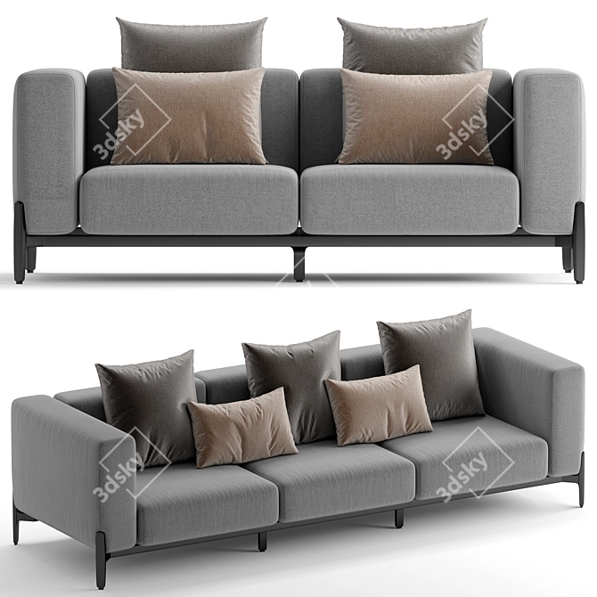 Modern Myyour Push 2-Seater Sofa 3D model image 2