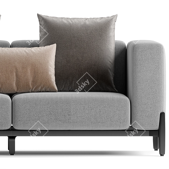 Modern Myyour Push 2-Seater Sofa 3D model image 4