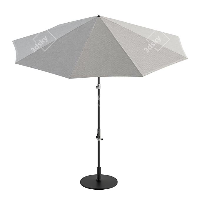 Rainproof Fabric Umbrella 05 3D model image 4