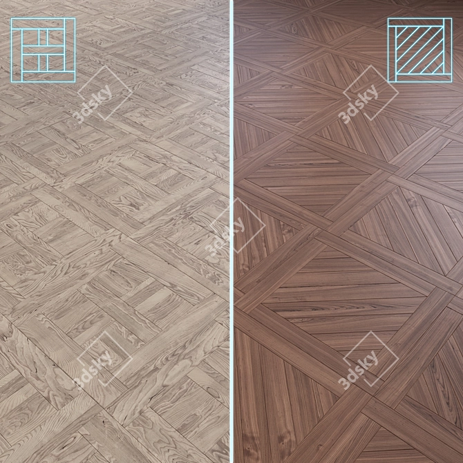 Wooden Floor 3D Model 3D model image 1