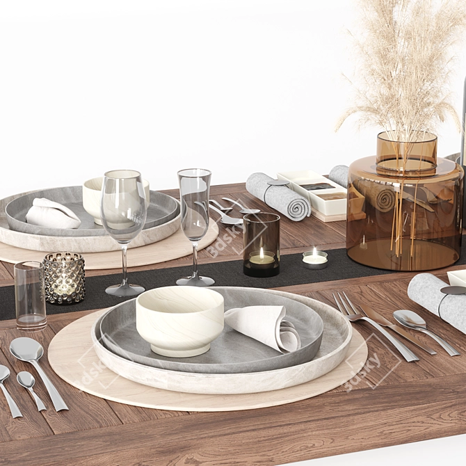 Logical Naming Tableware Collection 3D model image 3