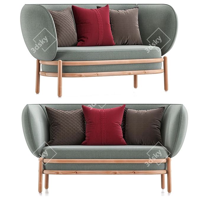 LUFTBALLOON Fabric Sofa - 3D Model 3D model image 2