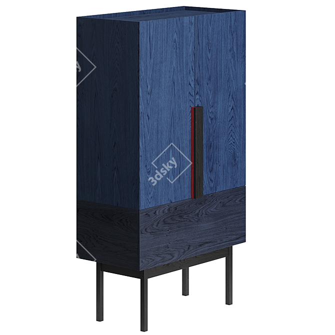 Artful Aizome Storage Cabinet 3D model image 1