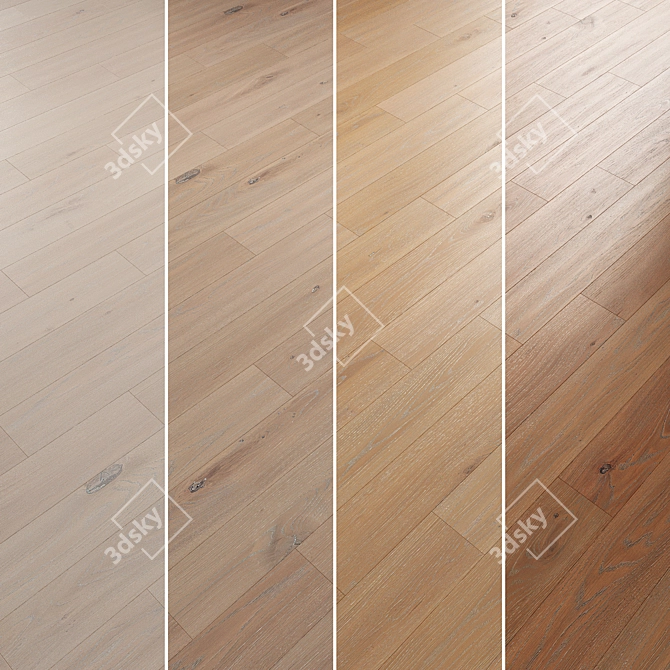 Oak Parquet Flooring Collection 3D model image 2