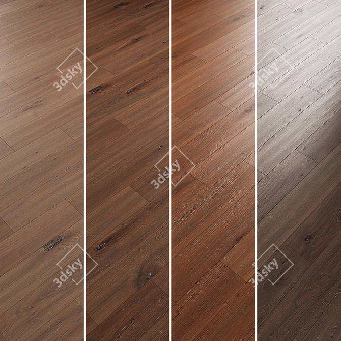 Oak Parquet Flooring Collection 3D model image 3