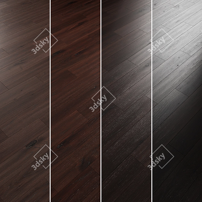 Oak Parquet Flooring Collection 3D model image 4