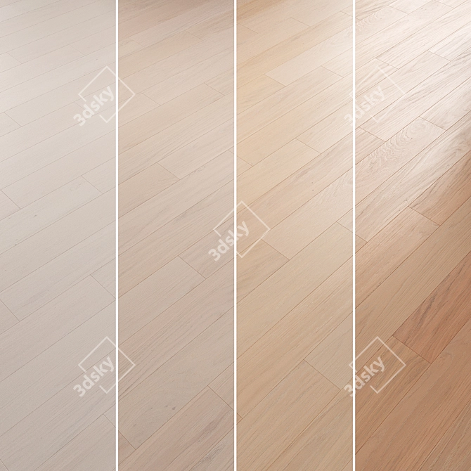 Oak Parquet Flooring Collection 3D model image 2