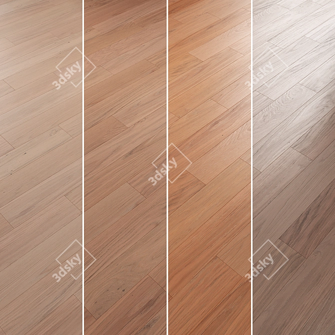 Oak Parquet Flooring Collection 3D model image 3