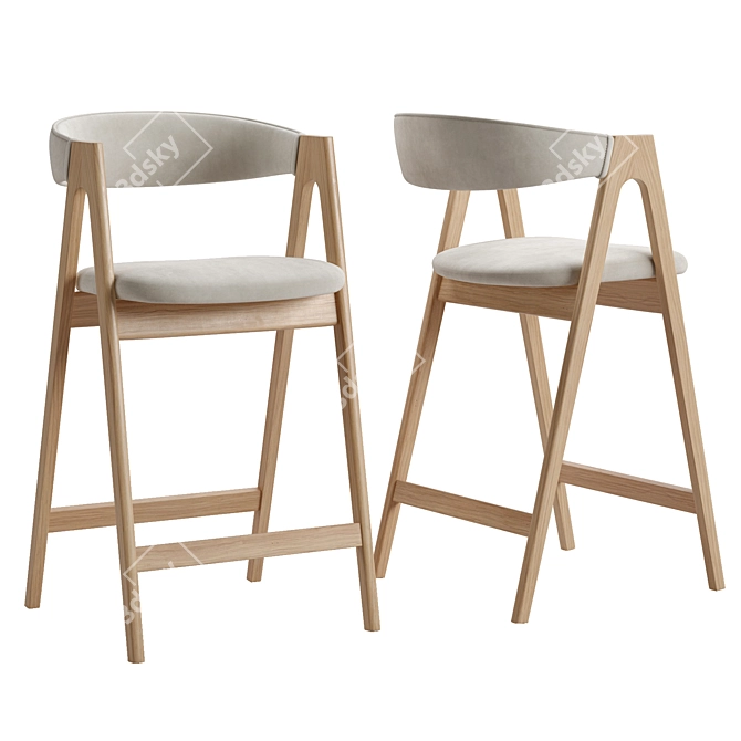 Dublin and Bern Barstools Set 3D model image 3