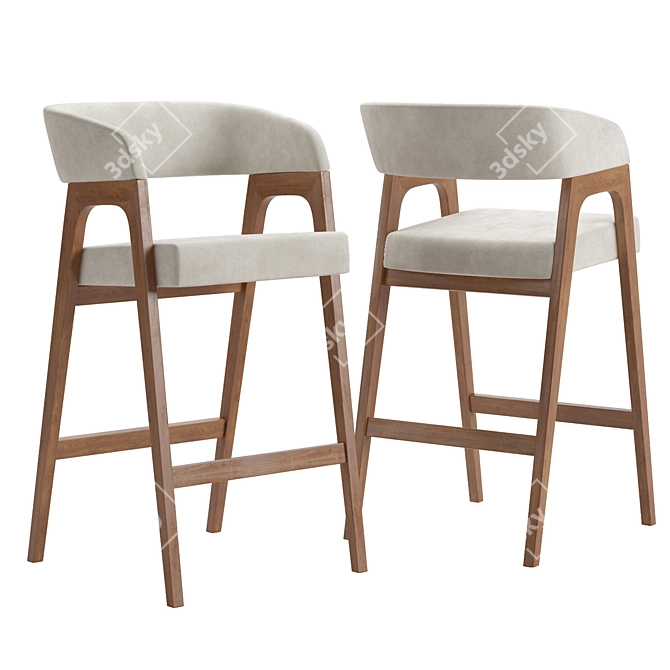 Dublin and Bern Barstools Set 3D model image 4