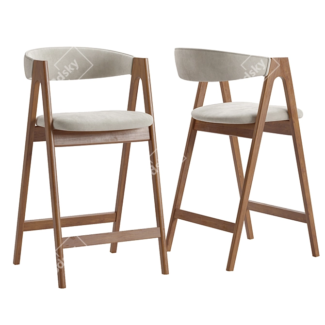 Dublin and Bern Barstools Set 3D model image 5