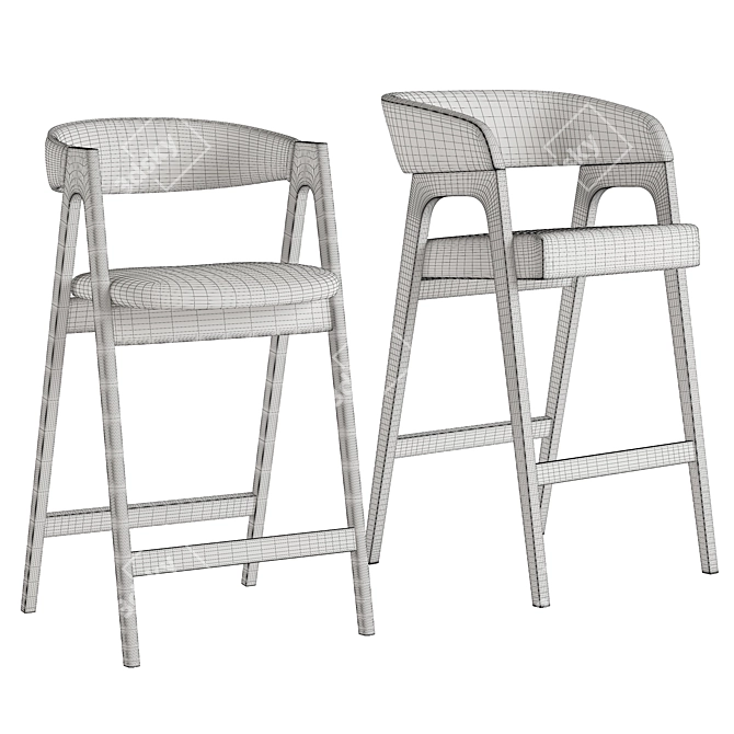 Dublin and Bern Barstools Set 3D model image 6