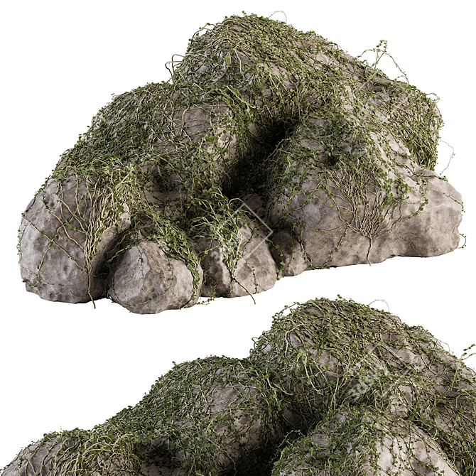 Ivy Stones Green Nature Decor 3D model image 2