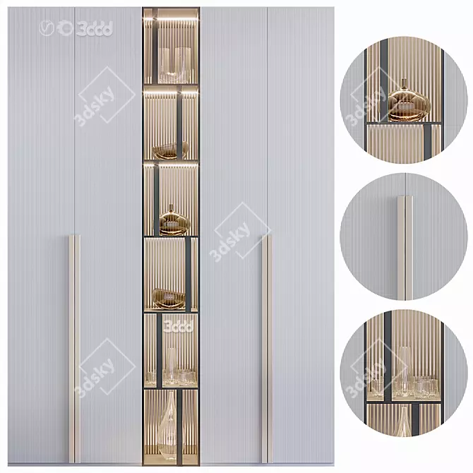 Modern Style Cupboard Set 17 3D model image 1